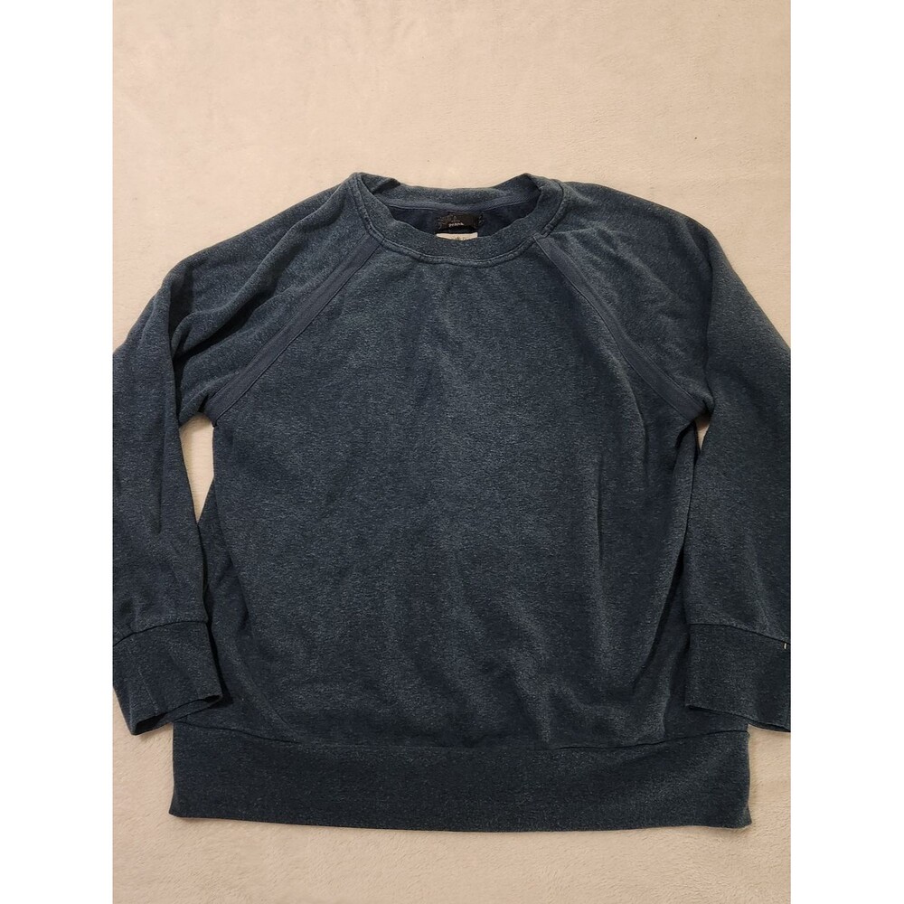 PrAna Women's Crewneck Sweater in Heathered Blue